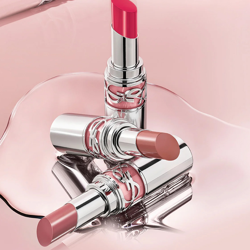 SAINT LAURENT Набор пудры и помады Pink Lipstick+Loose Powder для фиксации макияжа — фото 3