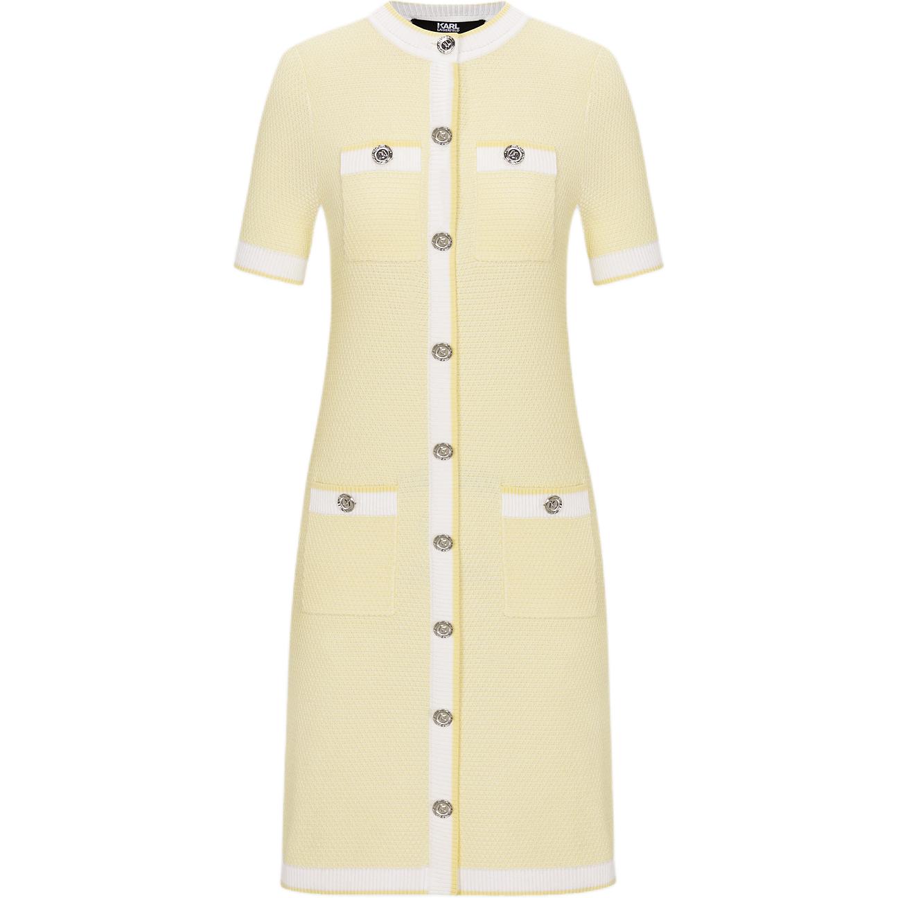 

KARL LAGERFELD / Karl Lagerfeld Jeans Желтое женское платье с коротким рукавом KARL LAGERFELD