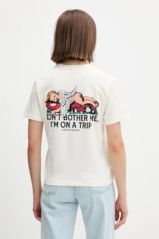 

Хлопковая футболка Kaotiko, бежевый