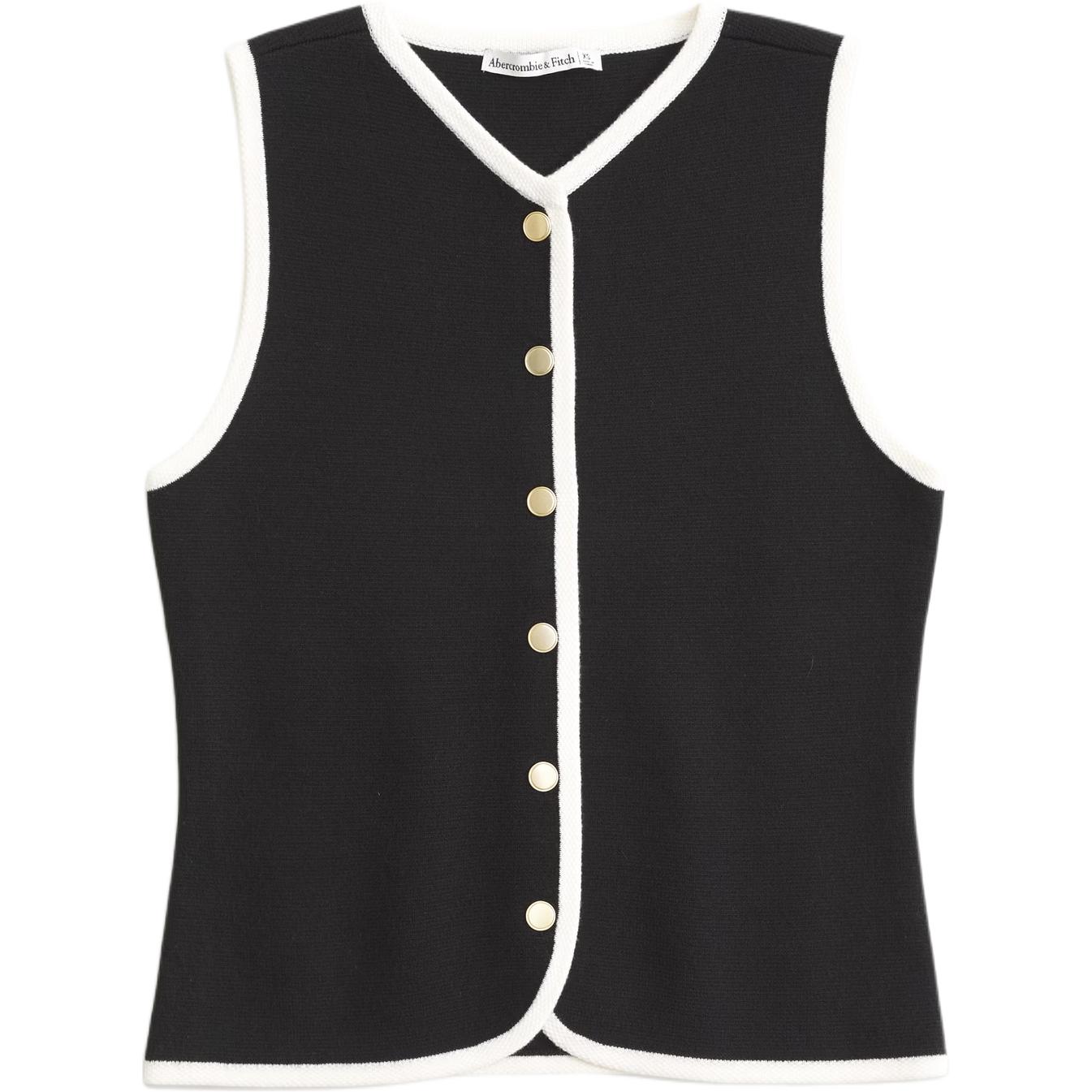 

Abercrombie＆Fitch Женский черный жилет, Black
