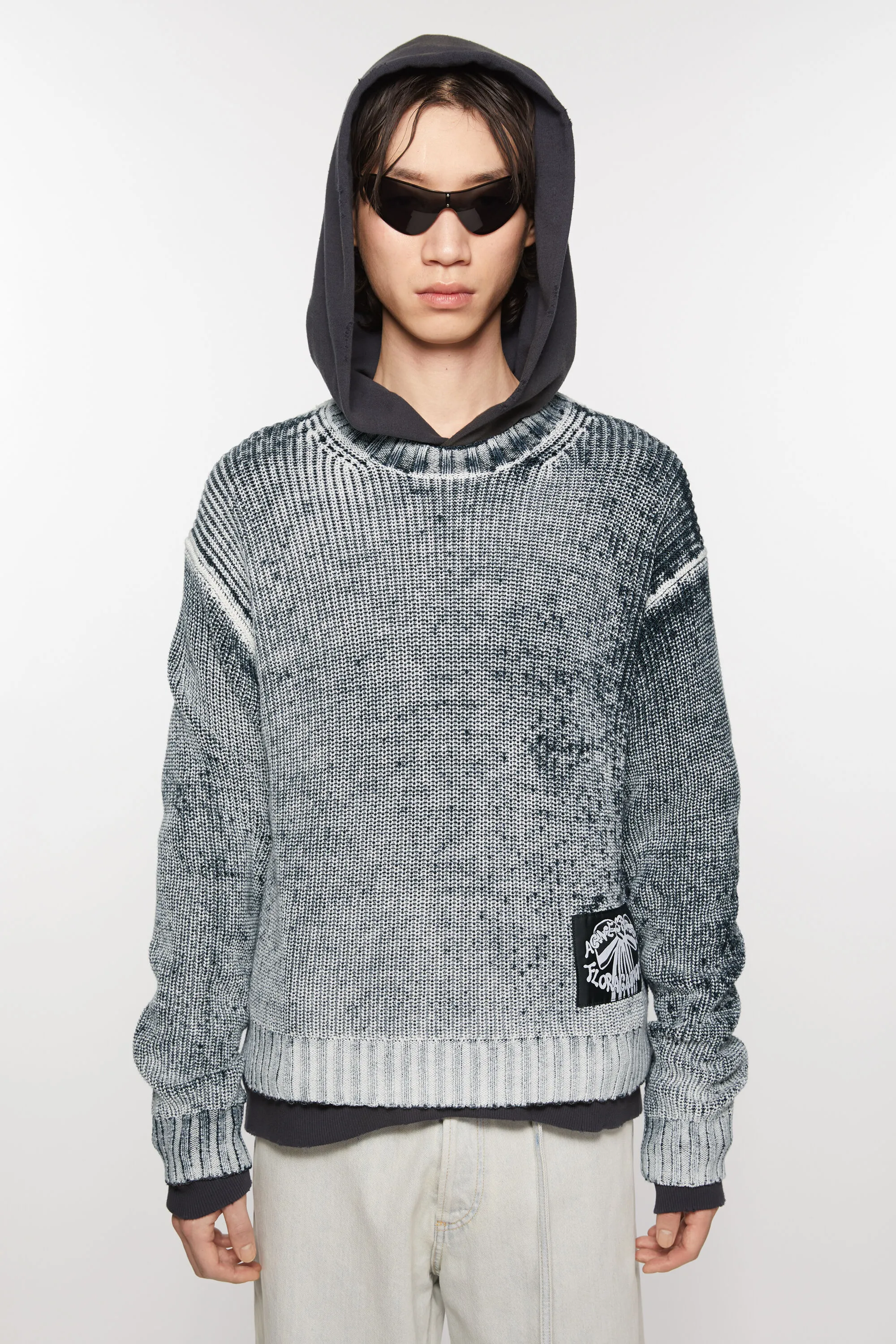 

Джемпер с круглым вырезом Acne Studios, Black/white