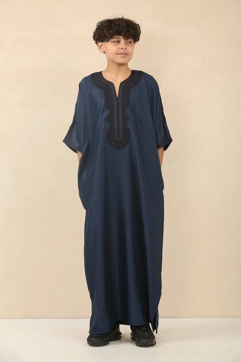 Arabic Thobes Детский синий марокканский халат для мальчиков Thobe Djellaba Jubba Eid