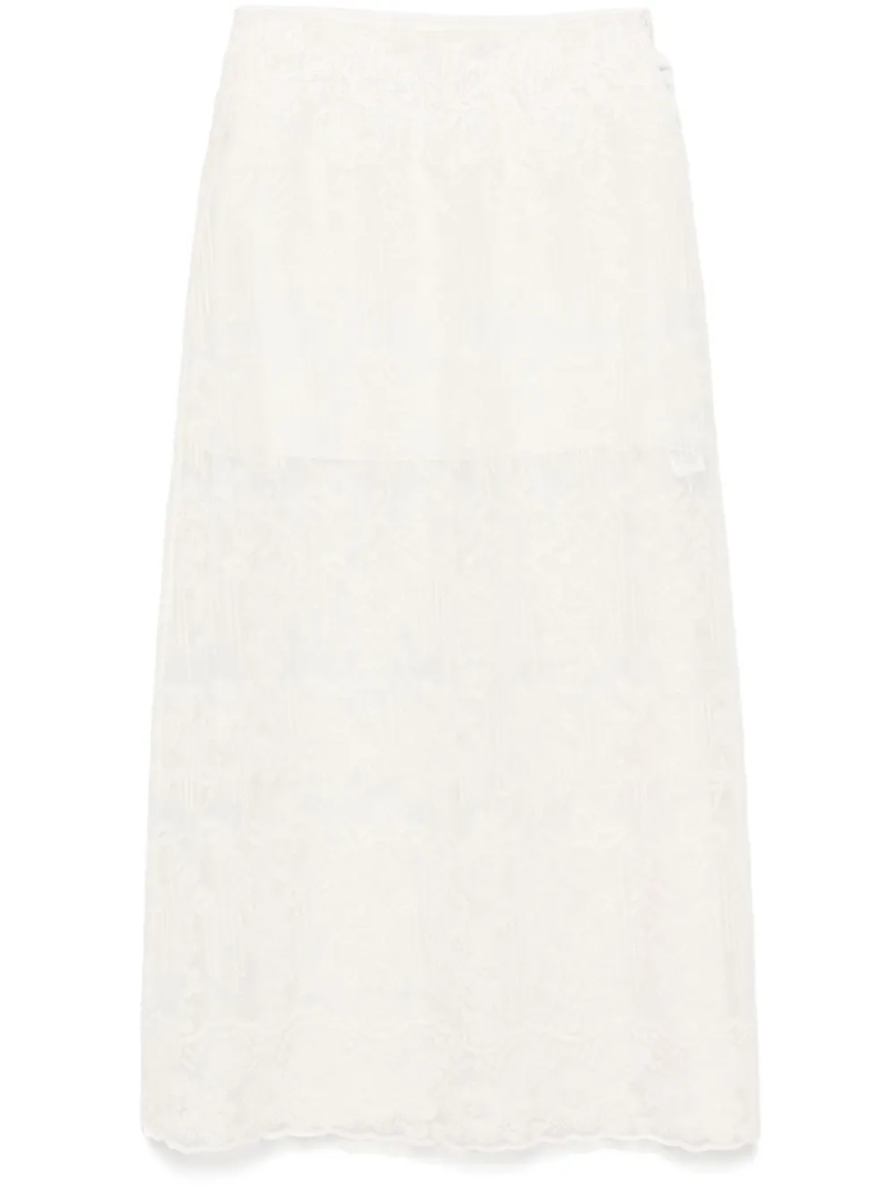 

Юбка из цветочного кружева Ermanno Scervino, белый