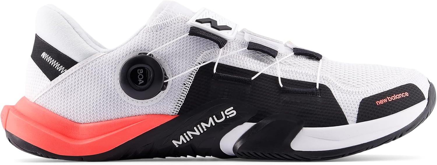 Кроссовки New Balance Men's Minimus Tr V2 Boa Cross Trainer, White/Black/Urgent Red — фото 3