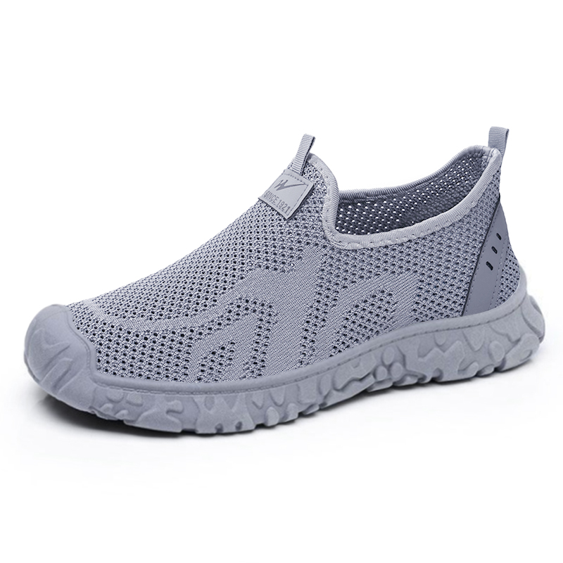 

DOUBLE STAR 88 Мужские серые повседневные кроссовки Flyknit с дышащим верхом и противоскользящей подошвой, цвет Gray