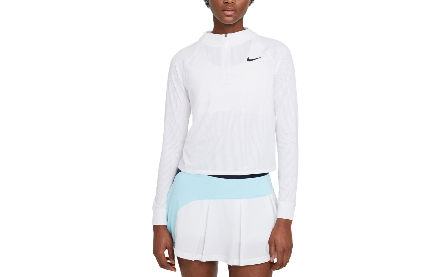 

Женская теннисная рубашка Nike, цвет White/(Black)