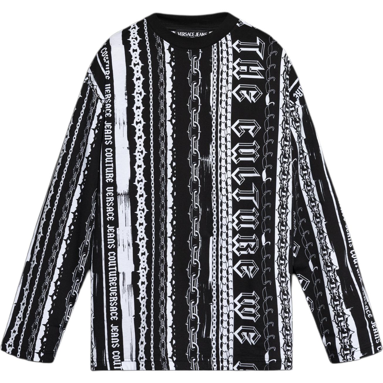 

Футболка с принтом VERSACE JEANS COUTURE, черный