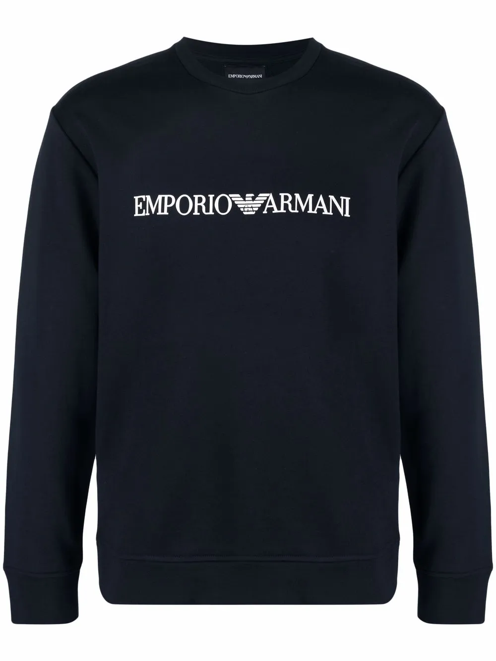 

Толстовка с круглым вырезом и логотипом EMPORIO ARMANI, синий