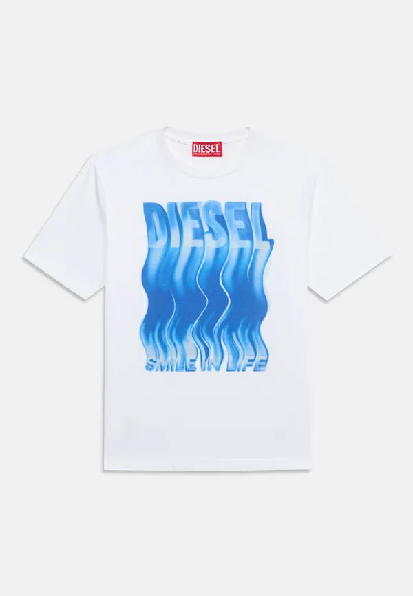 Футболка унисекс с принтом "wiggly" Diesel, Bianco — фото 3