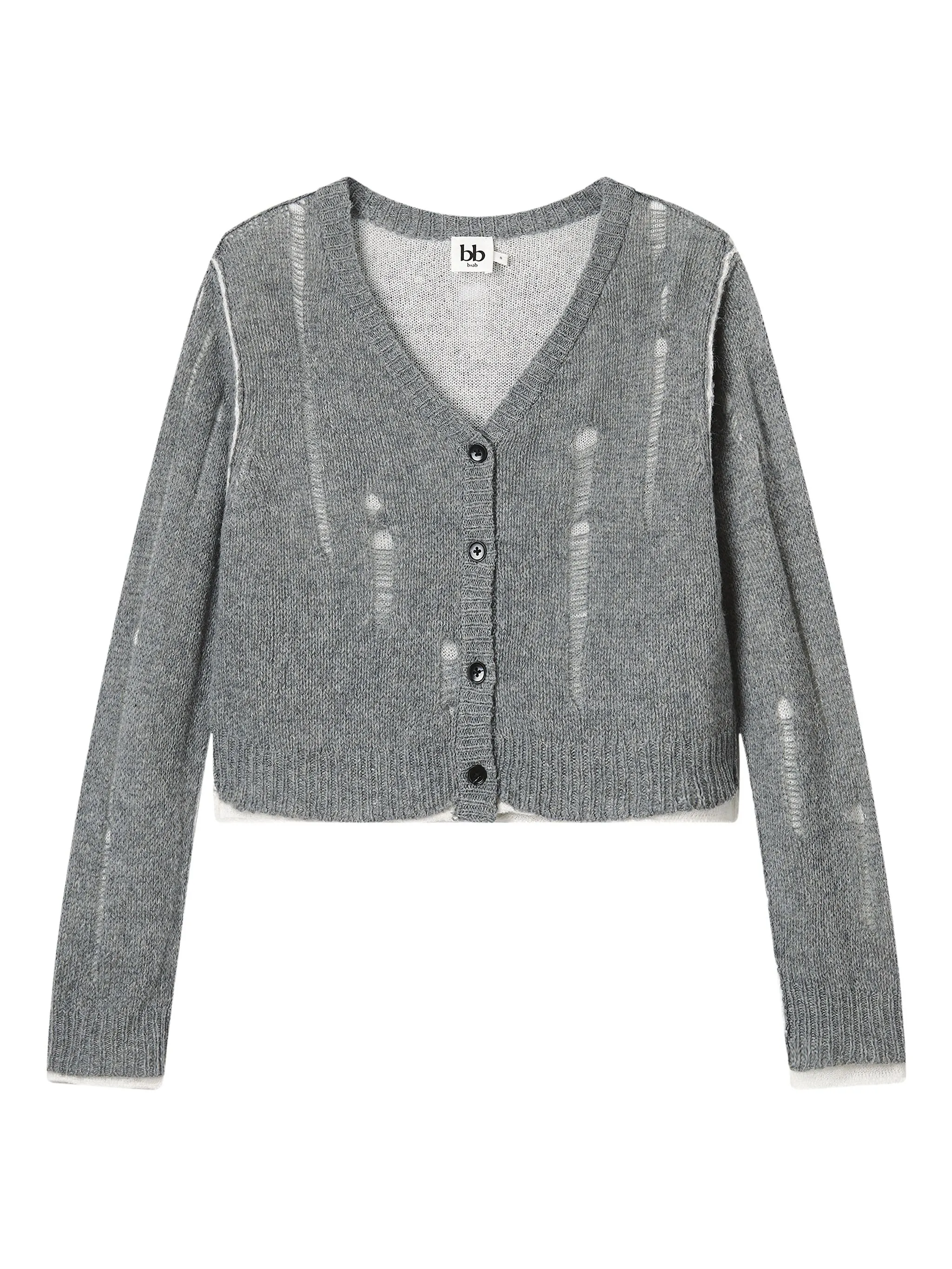 

Кардиган с V-образным вырезом B+Ab, серый