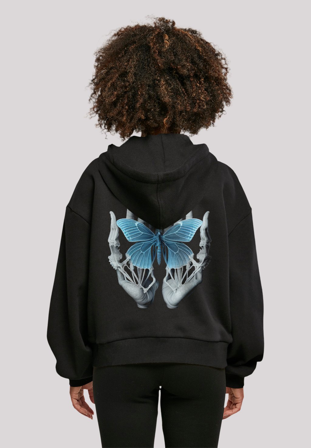 

Толстовка SKELETT HAND SCHMETTERLING - Hoodie F4NT4STIC, черный