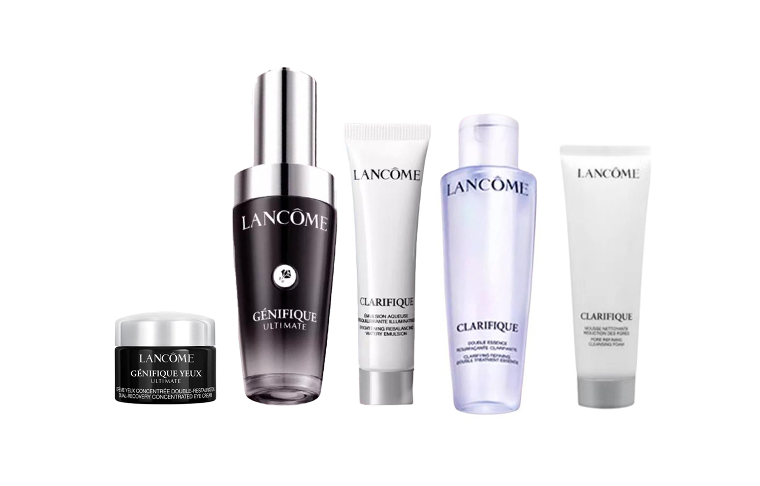 Lancome Набор для ухода за кожей LANKOU All Star Skincare Set Box, Ultra Repair Small Black Bottle Soothing Moisturizing Five Piece Set — фото 4