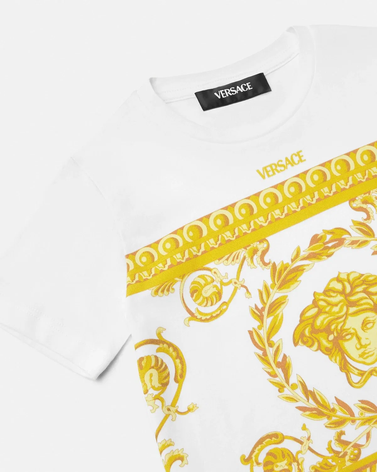 Детская футболка Medusa Garland VERSACE, белый — фото 4