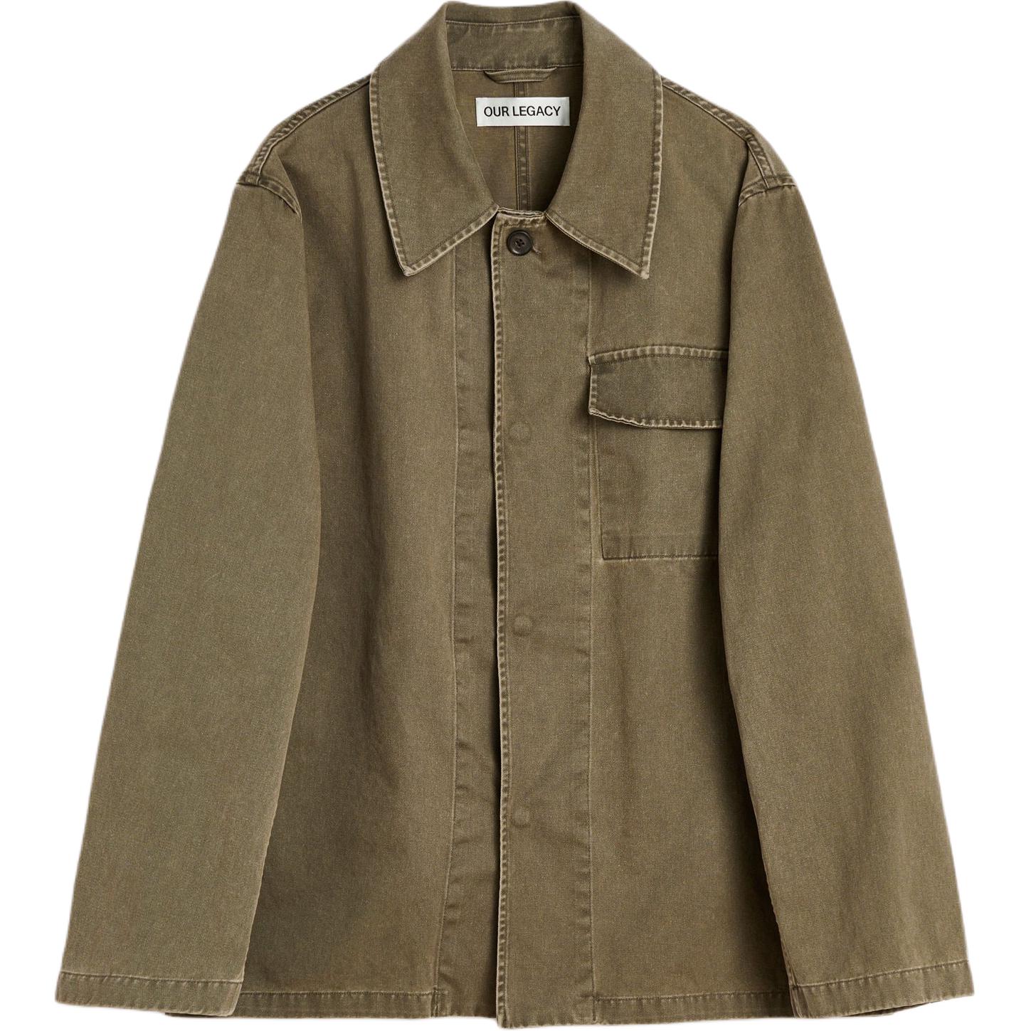 

OUR LEGACY Рубашка-пиджак на пуговицах с карманом, Gray Green
