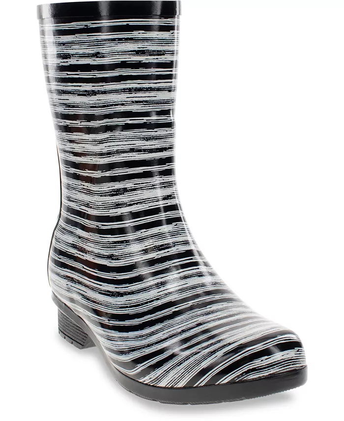 Женские глянцевые полувысокие резиновые сапоги Polished Mid Rain Boot Chooka, черный — фото 2