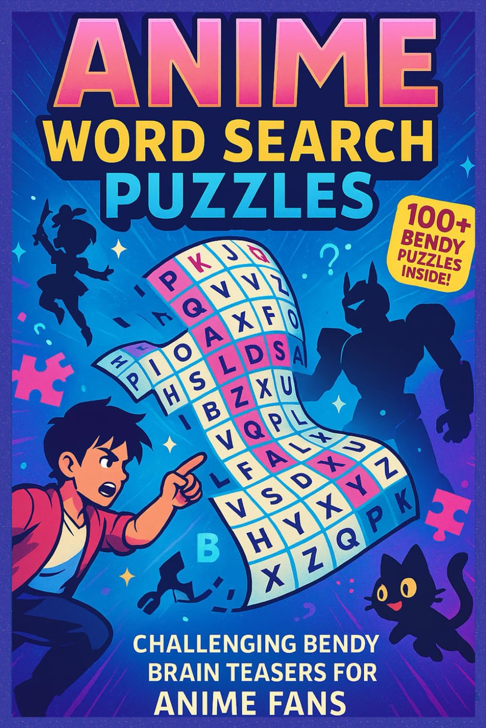

Anime Word Search Puzzles: Challenging Bendy Brain Teasers for Anime Fans (Independently published)