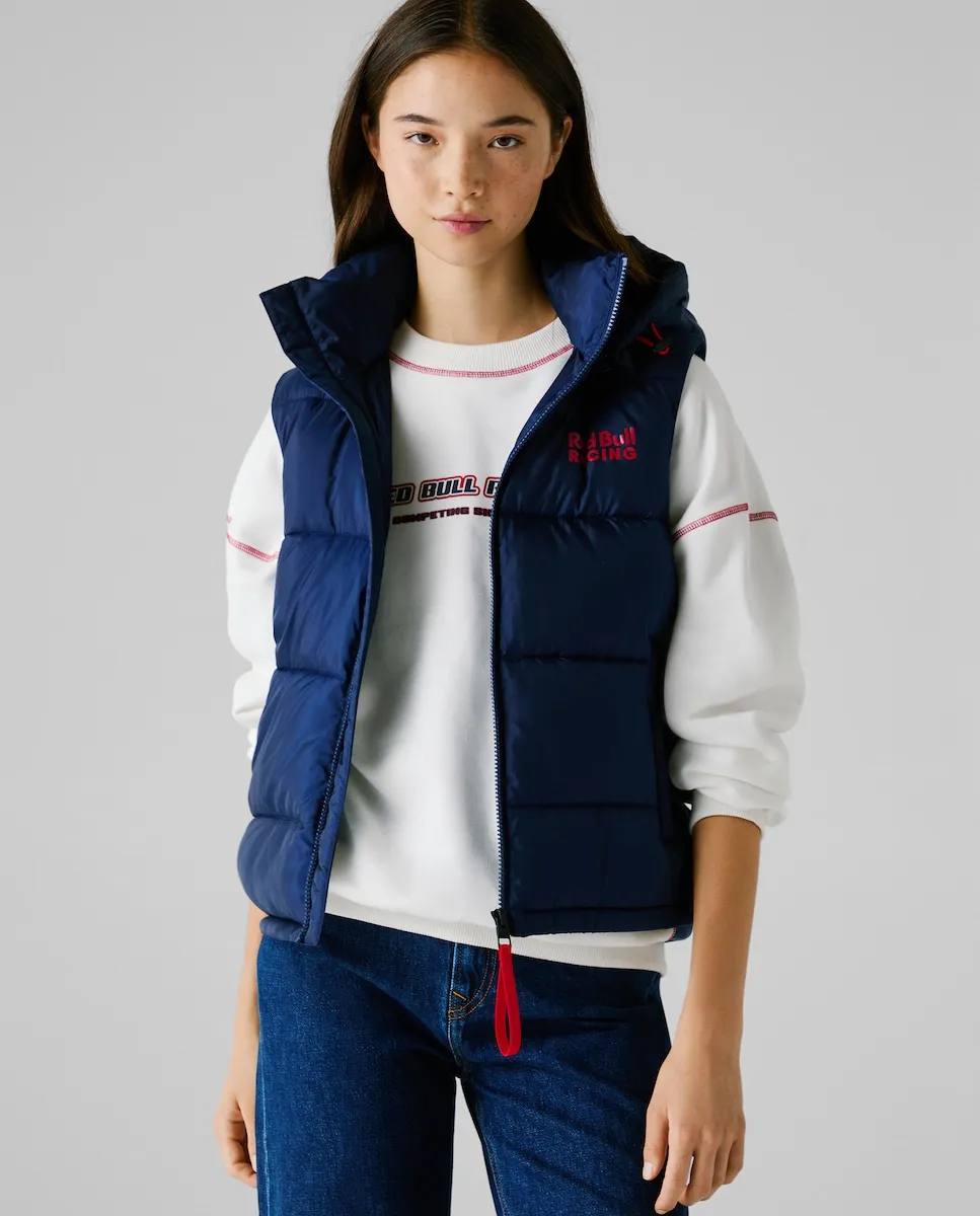 

Женский стеганый жилет с регулируемым капюшоном Pepe Jeans, синий