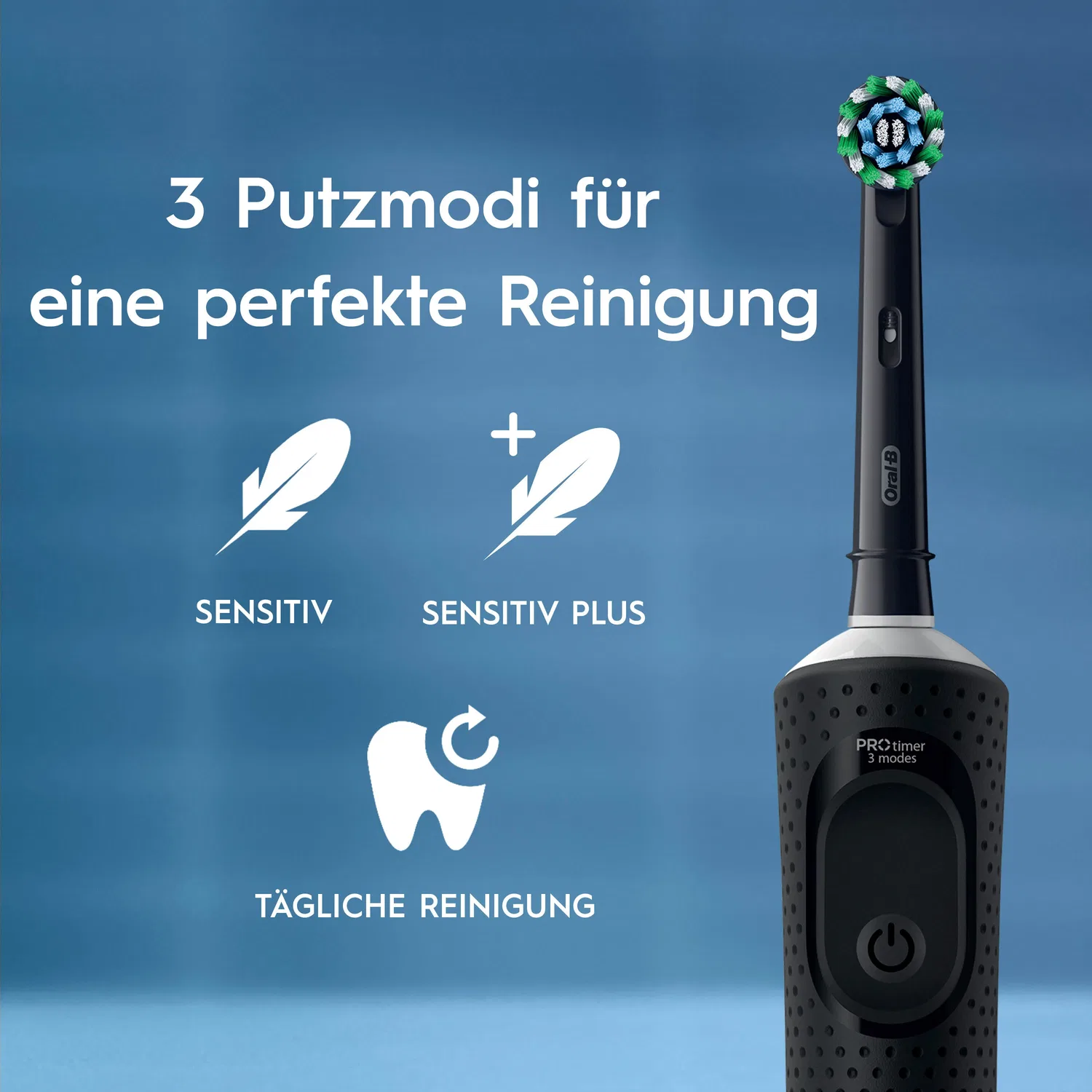 Электрическая зубная щетка Vitality Pro Oral-B черный/фиолетовый — фото 3