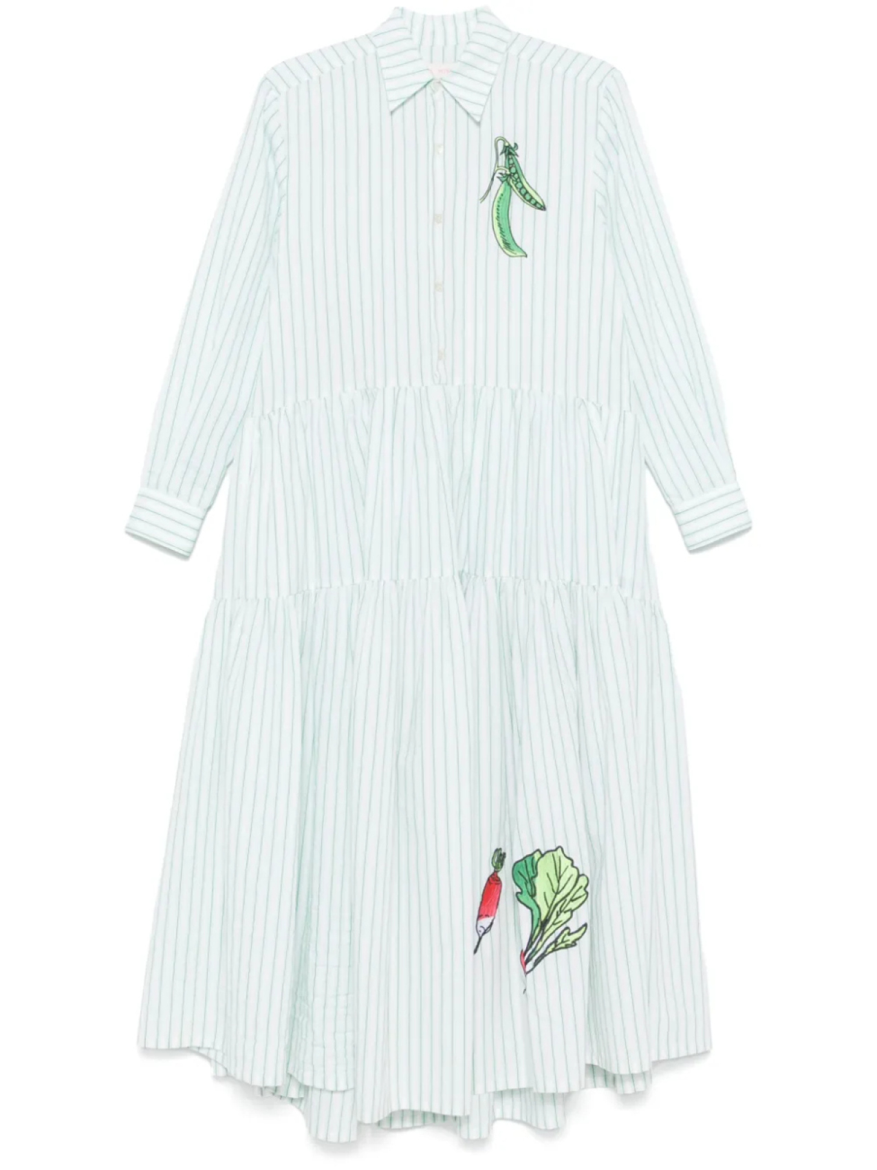

Платье миди с вышивкой Mira Mikati, белый