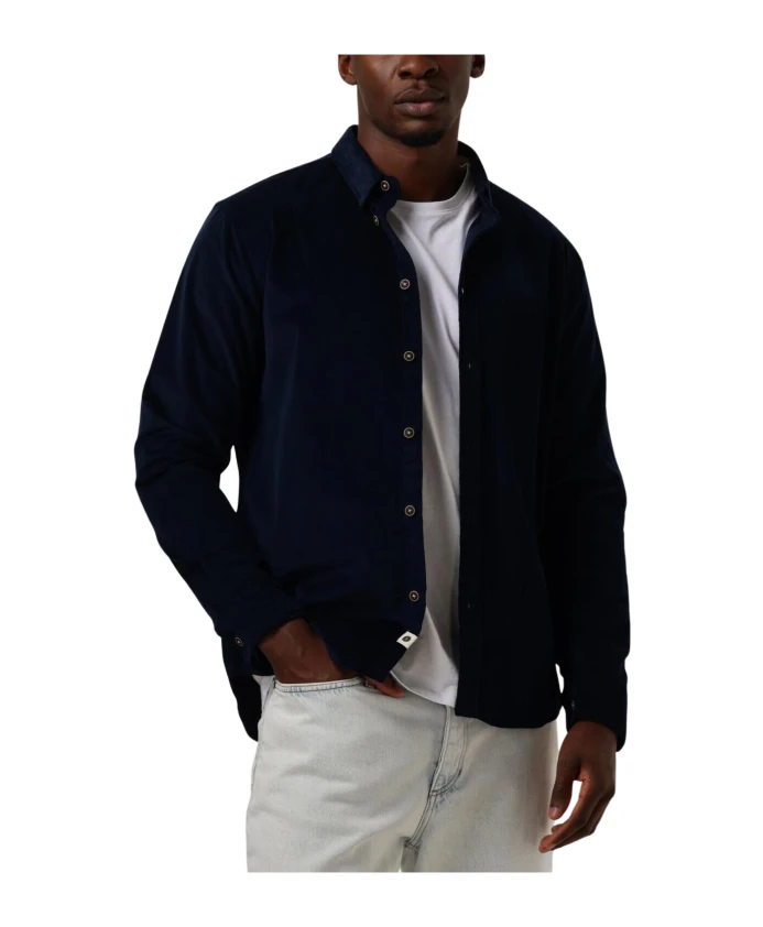 

Синяя вельветовая повседневная рубашка Anerkjendt, синий