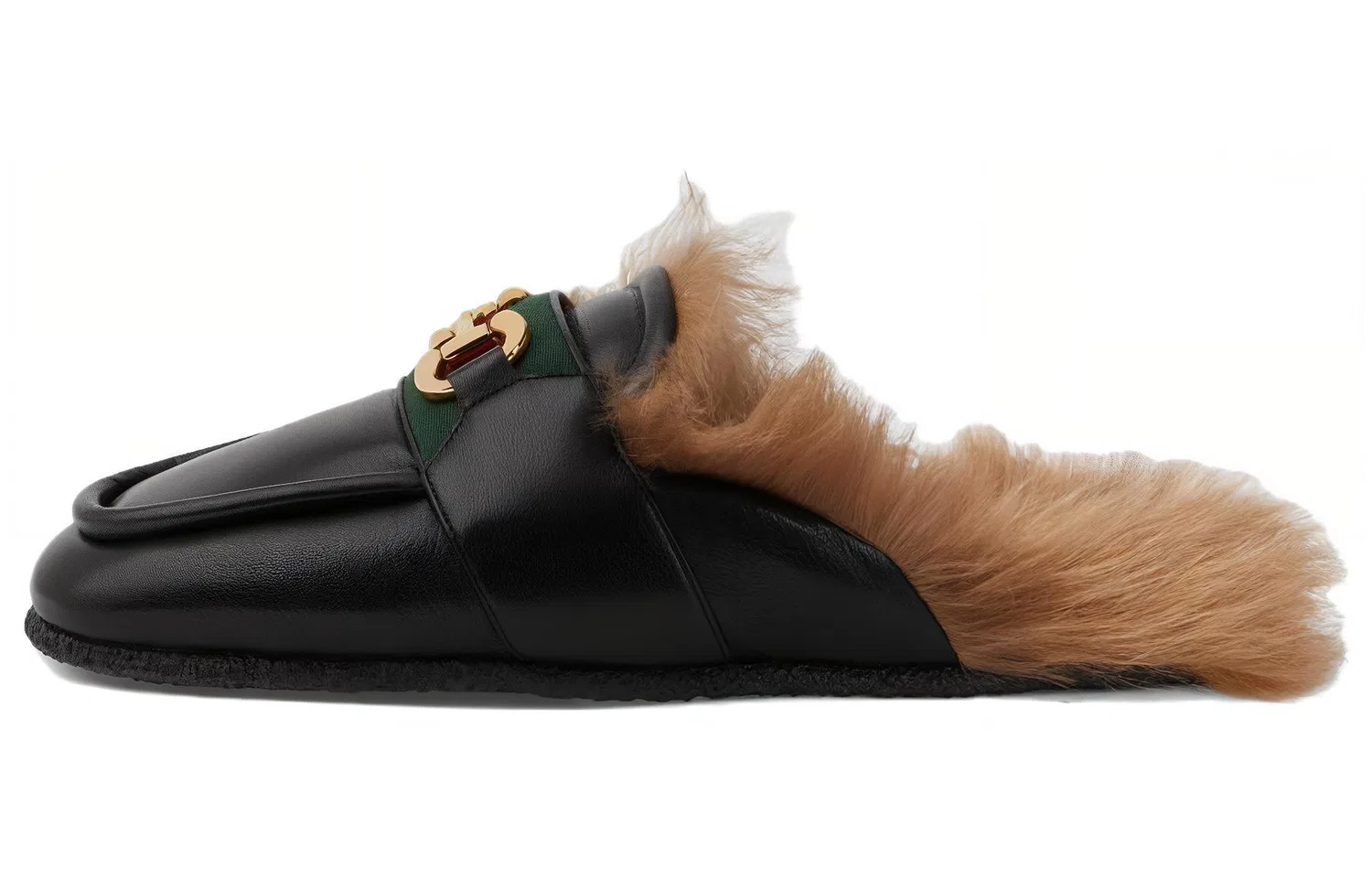 Тапочки с логотипом Gucci Horsebit Black