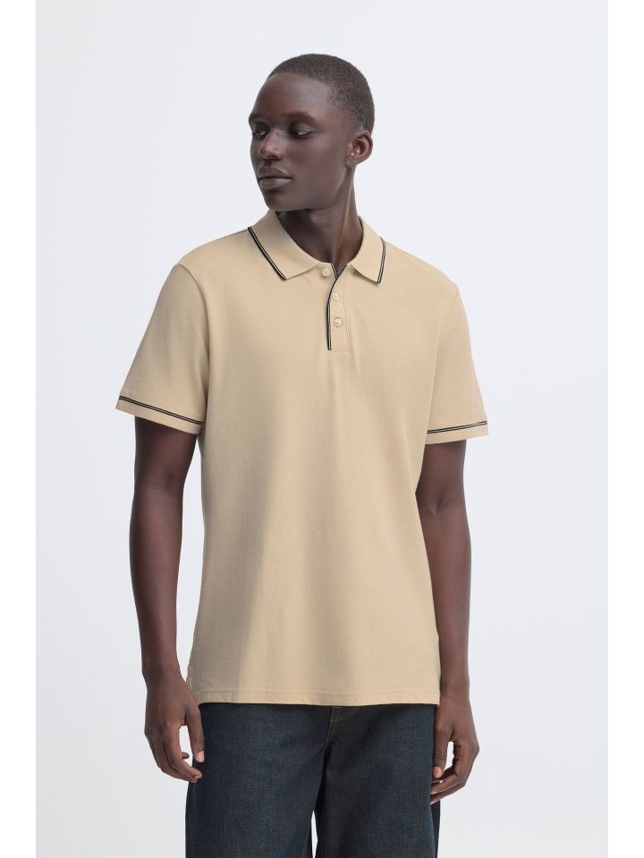 

BLEND Поло-рубашка BHELWOOD бежевого цвета, Бежевый, BLEND Поло-рубашка BHELWOOD бежевого цвета