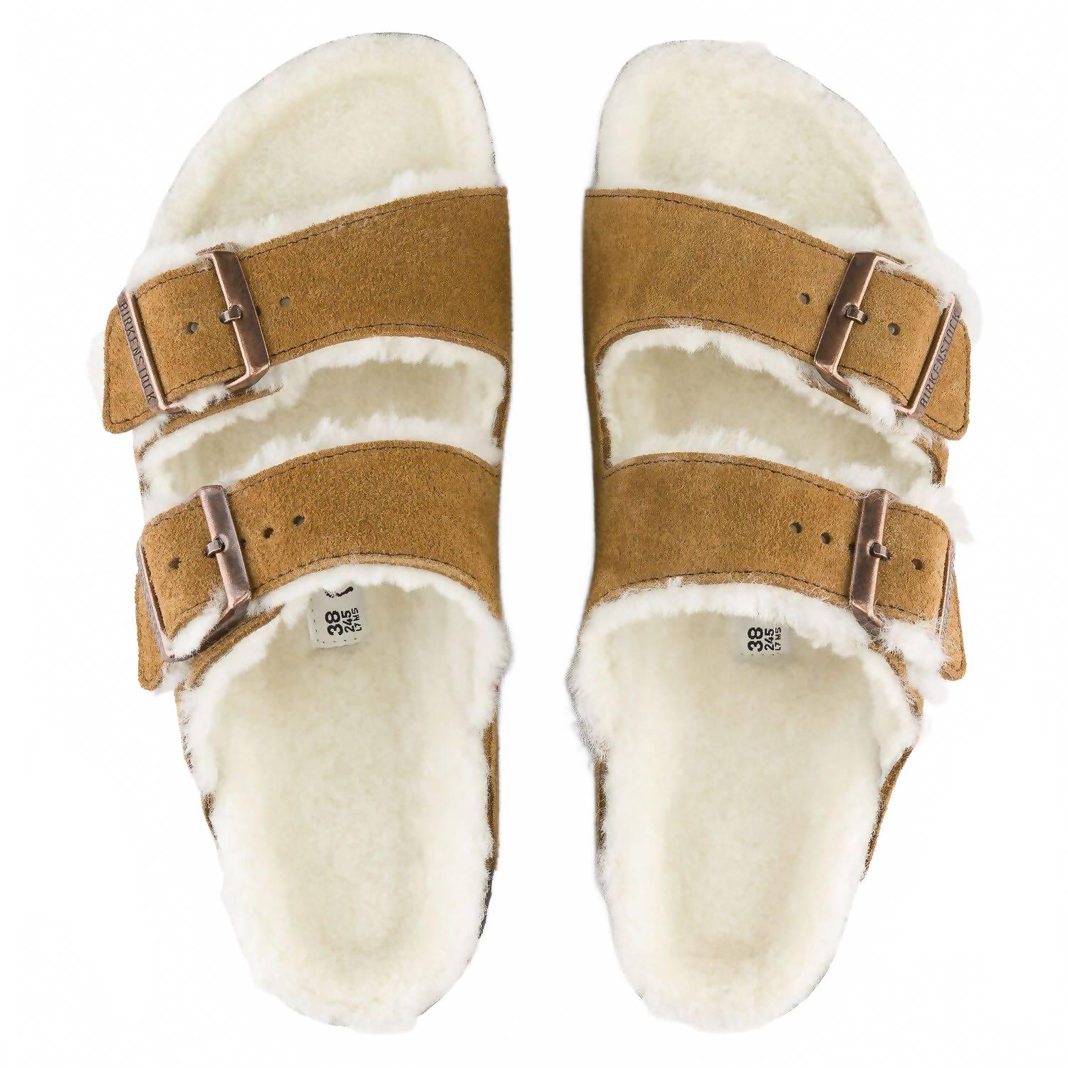 Unisex Arizona Fur Shearling Sandal In Mink Birkenstock, Mink — фото 3