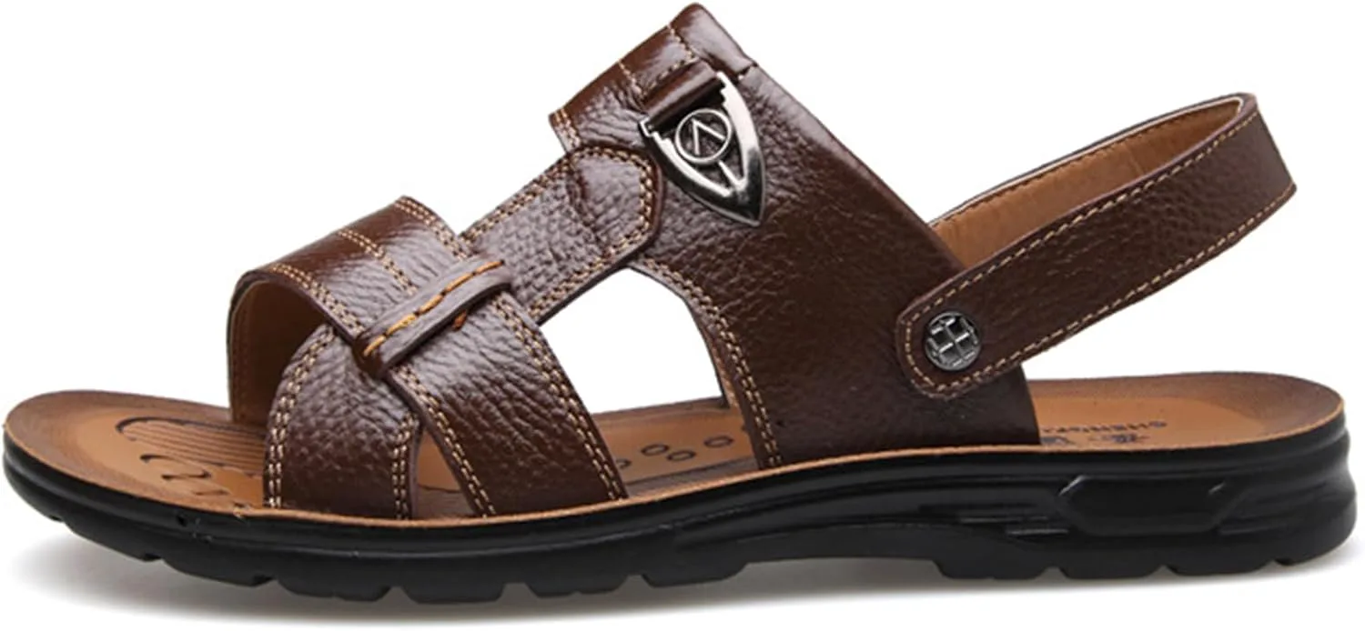 

Сандалии WUIWUIYU для мужчин и мальчиков, повседневные, с открытым носком, летние, пляжные, водонепроницаемые, для прогулок по воде, коричневый