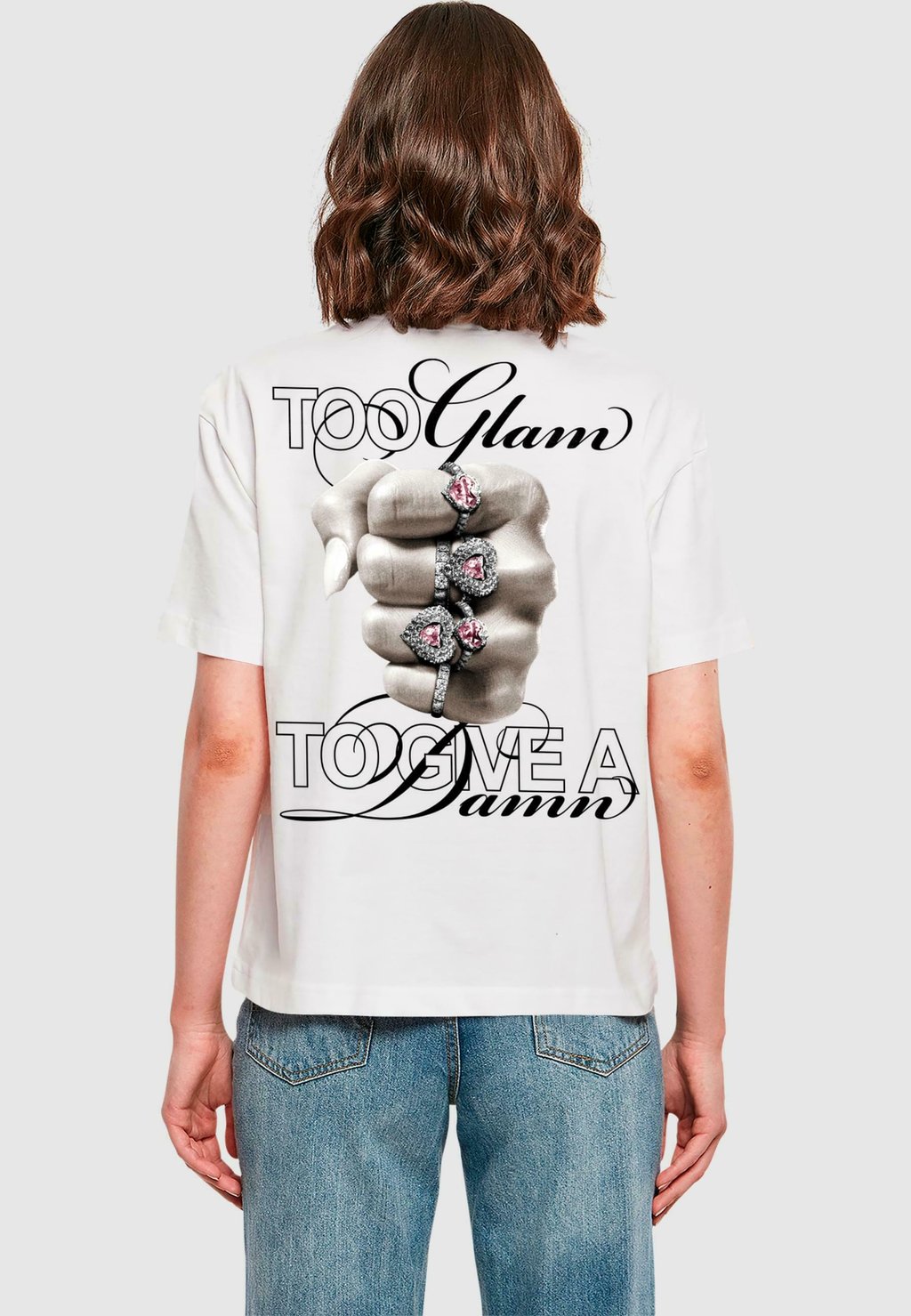

Рубашка с принтом GIVE A DAMN Mister Tee, белый