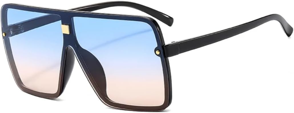 

Роскошные солнцезащитные очки большого размера в квадратной оправе для женщин, в стиле панк, модные для мужчин, трендовые для активного отдыха и спорта, с защитой от УФ-излучения UV400 TVTBBVV, Black Blue Yellow