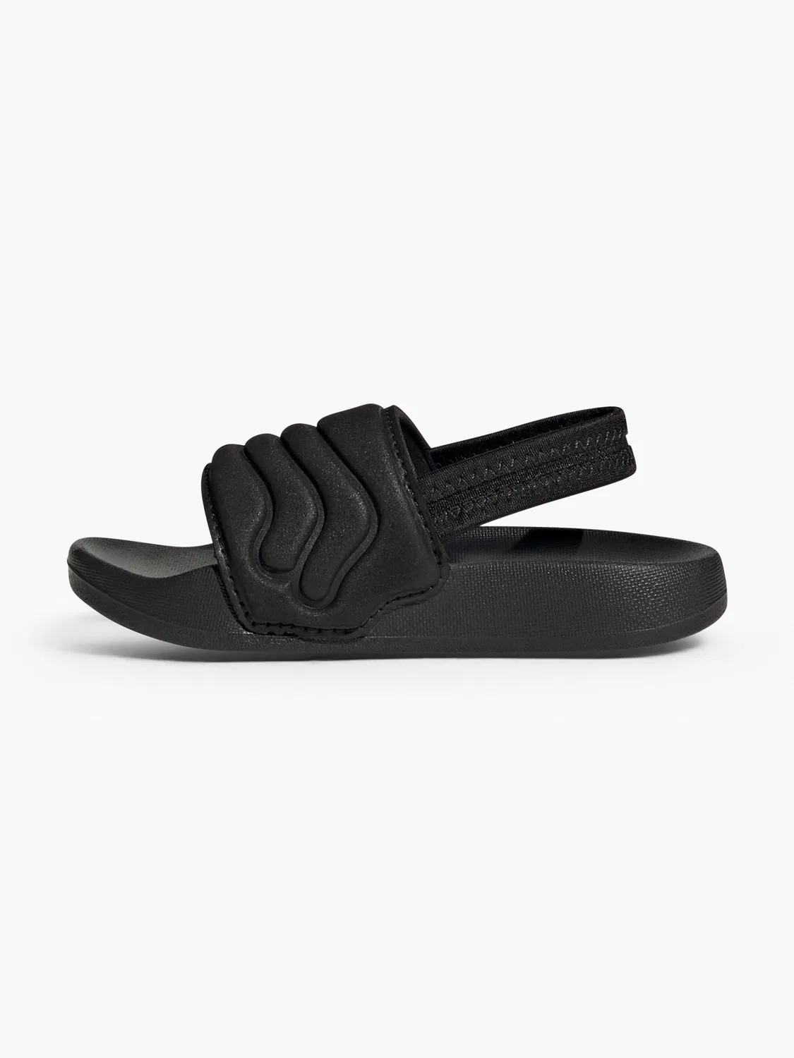 Детские шлепанцы с эластичной вставкой Adidas, черный — фото 3