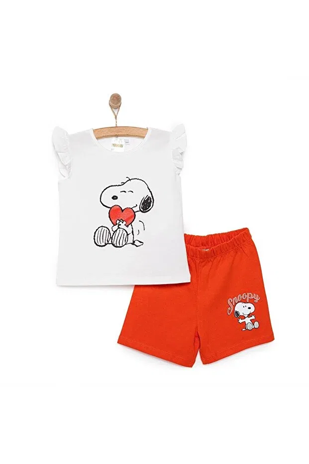 Детский комплект для девочек с принтом Snooze baby snoopy girl tank-shorts baby girl Snoozebaby, White