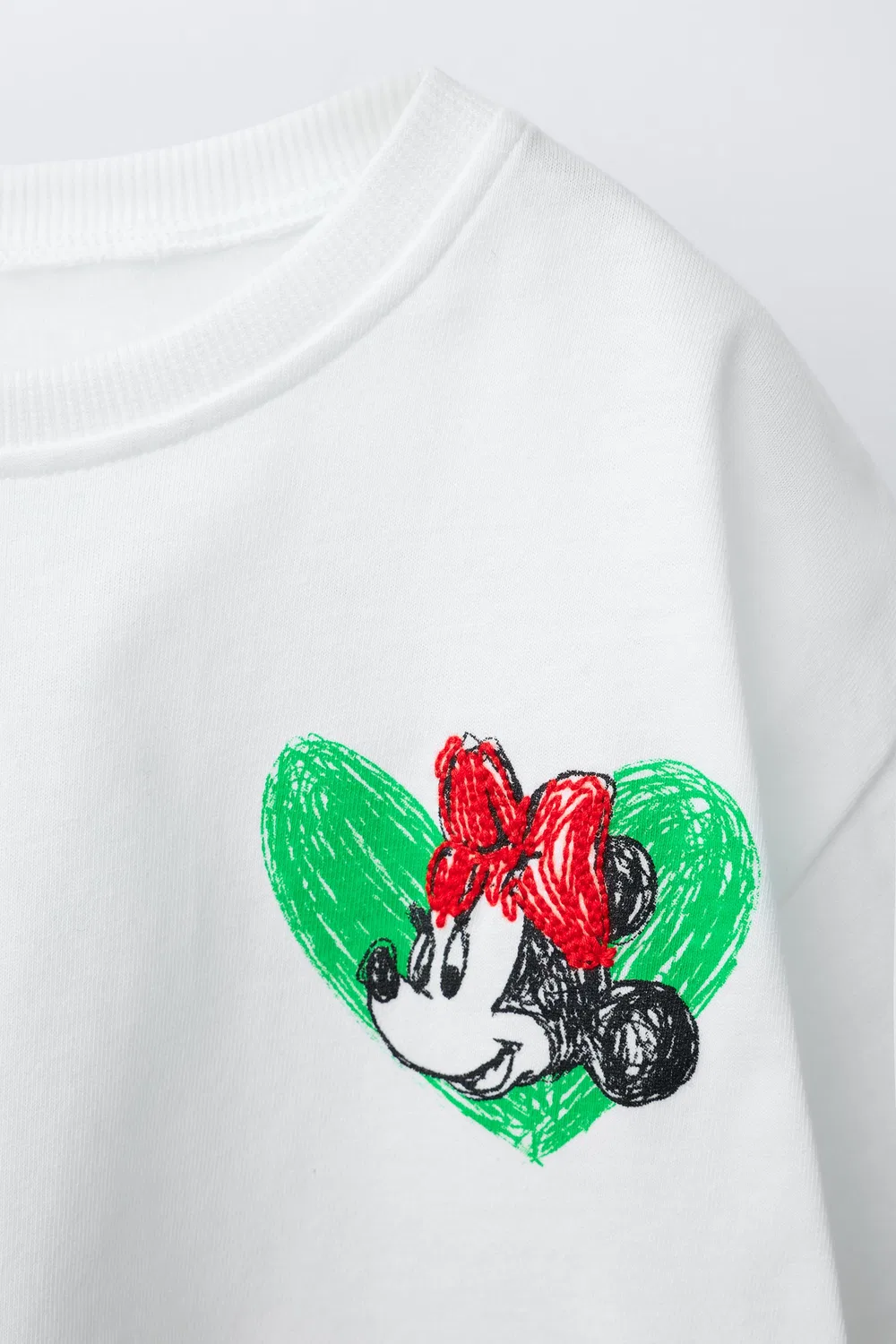 Футболка с изображением Минни Маус Disney Cartoon ZARA, White — фото 3