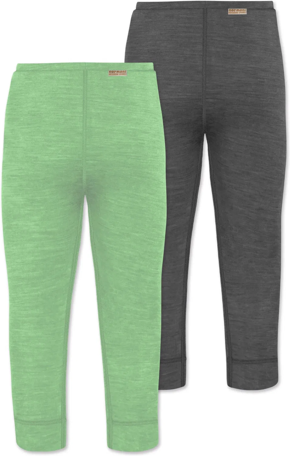 Комплект детских штанов из мериносовой шерсти 2 шт Tutira Normani Outdoor Sports, зеленый — фото 2