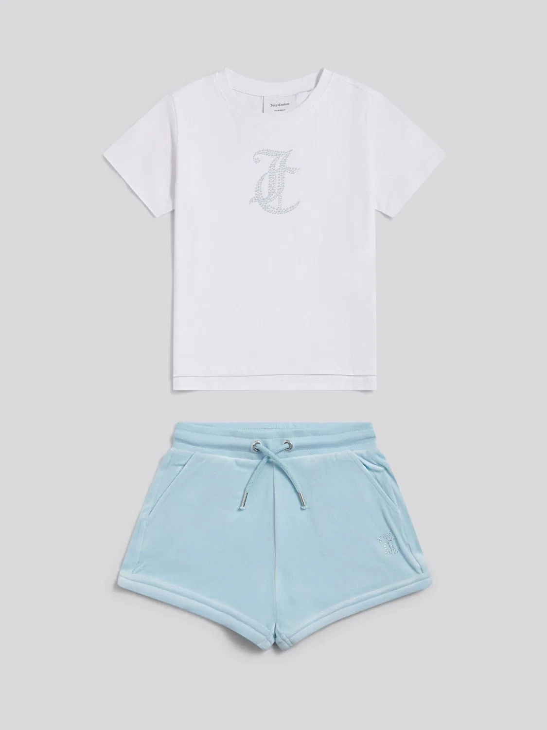 Спортивный костюм Juicy Couture Velour Shorts & T-Shirt Set, синий