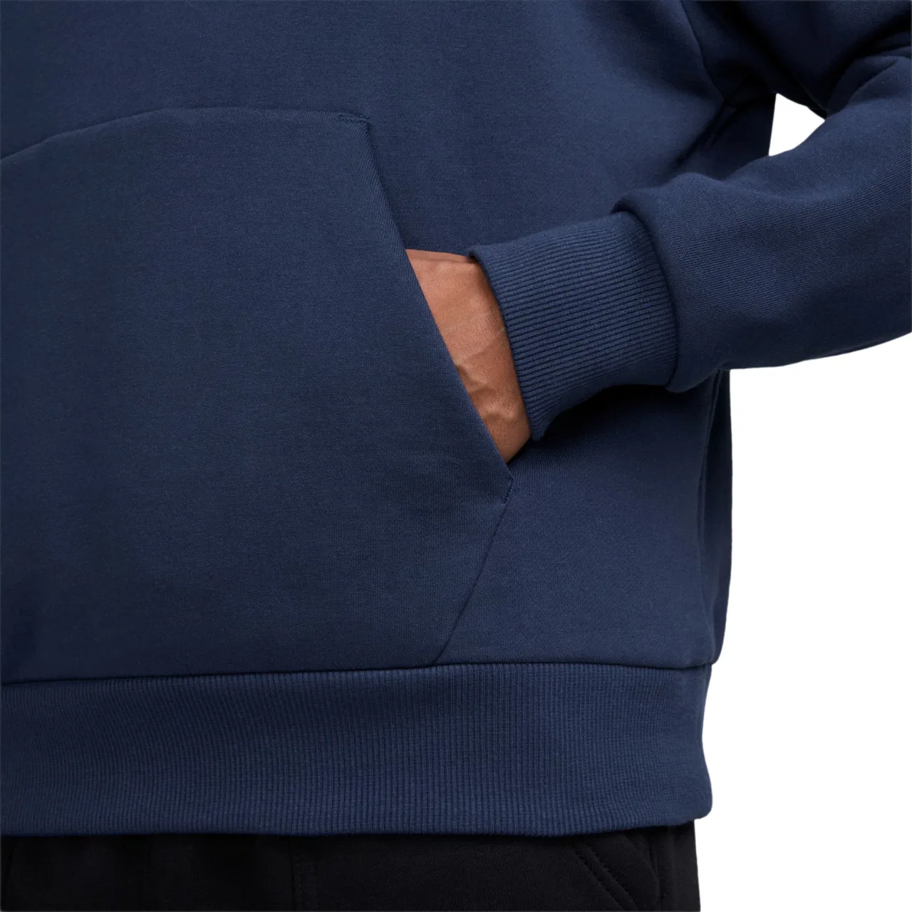 Мужское худи с начесанной подкладкой Solo Pullover Concept Nike, белый/темно-синий — фото 4