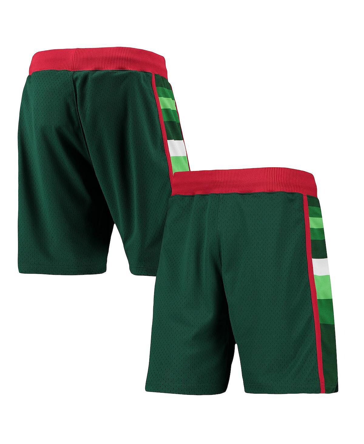 

Мужские зеленые классические шорты milwaukee bucks 1983-84 hardwood classics authentic Mitchell & Ness, зеленый