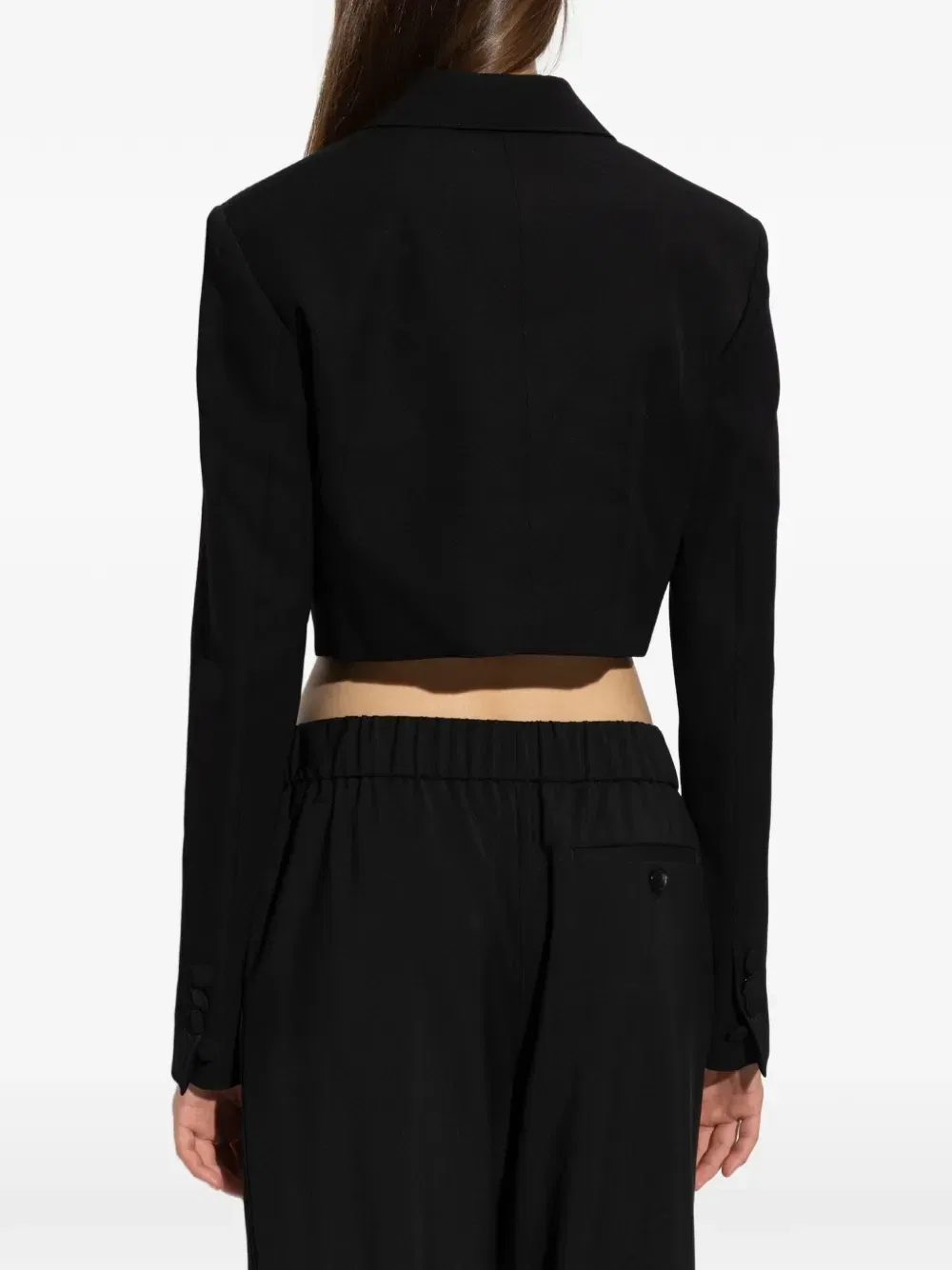 Укороченная шерстяная куртка Dsquared2, черный — фото 4