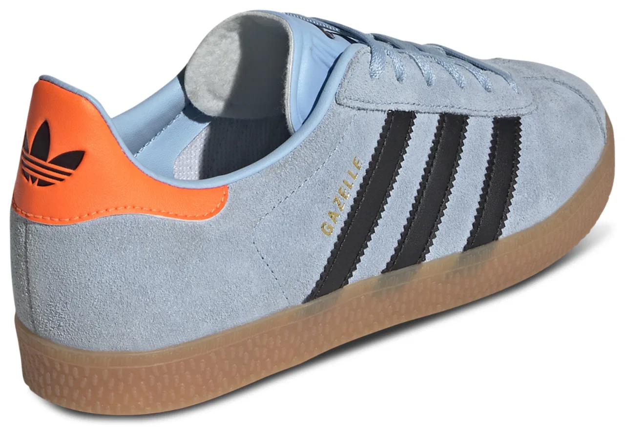 Кроссовки для девочек Gazelle Adidas, цвет Clear Sky/Black/Solar Orange — фото 3