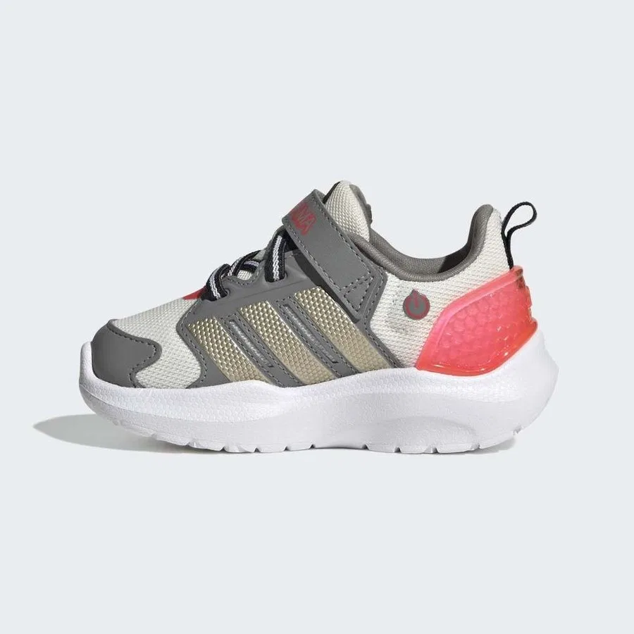 Детские кроссовки с синтетической кожи Lightorama Rnr El I adidas, Серый — фото 4