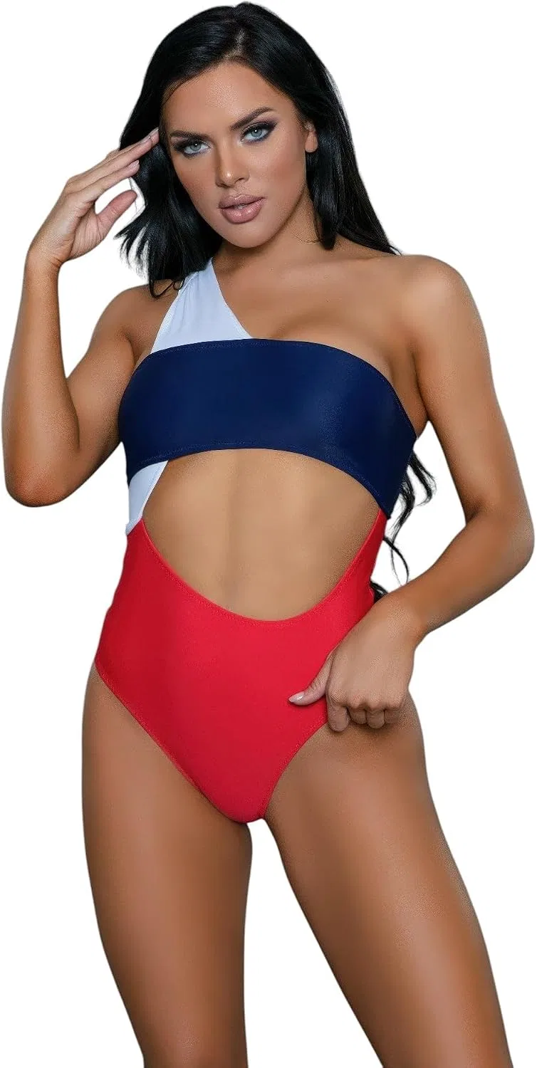Женский купальник Kennedy, White Red Blue