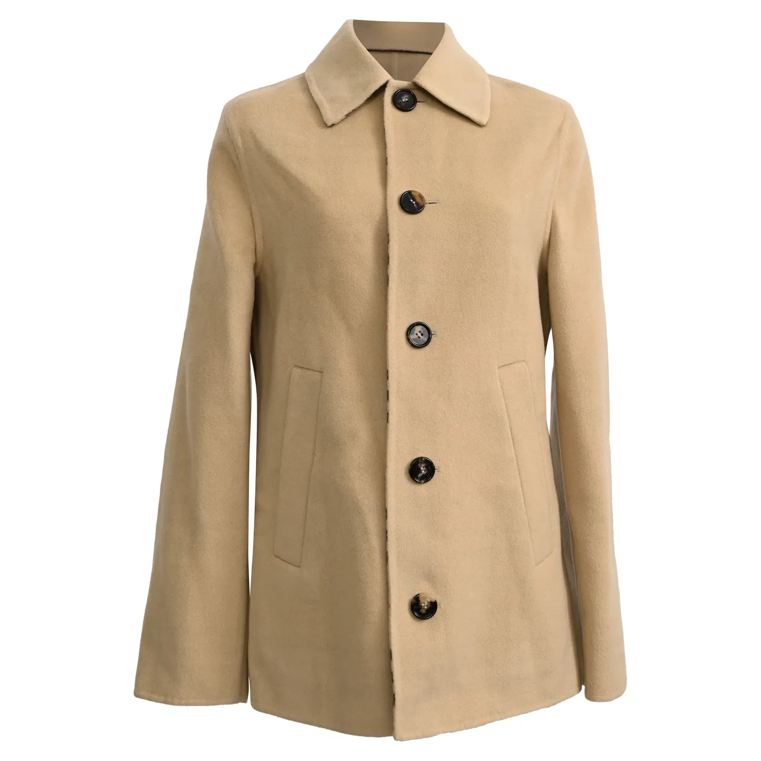 Женский жакет однобортный из шерсти Burberry Single-Breasted Jacket, бежевый