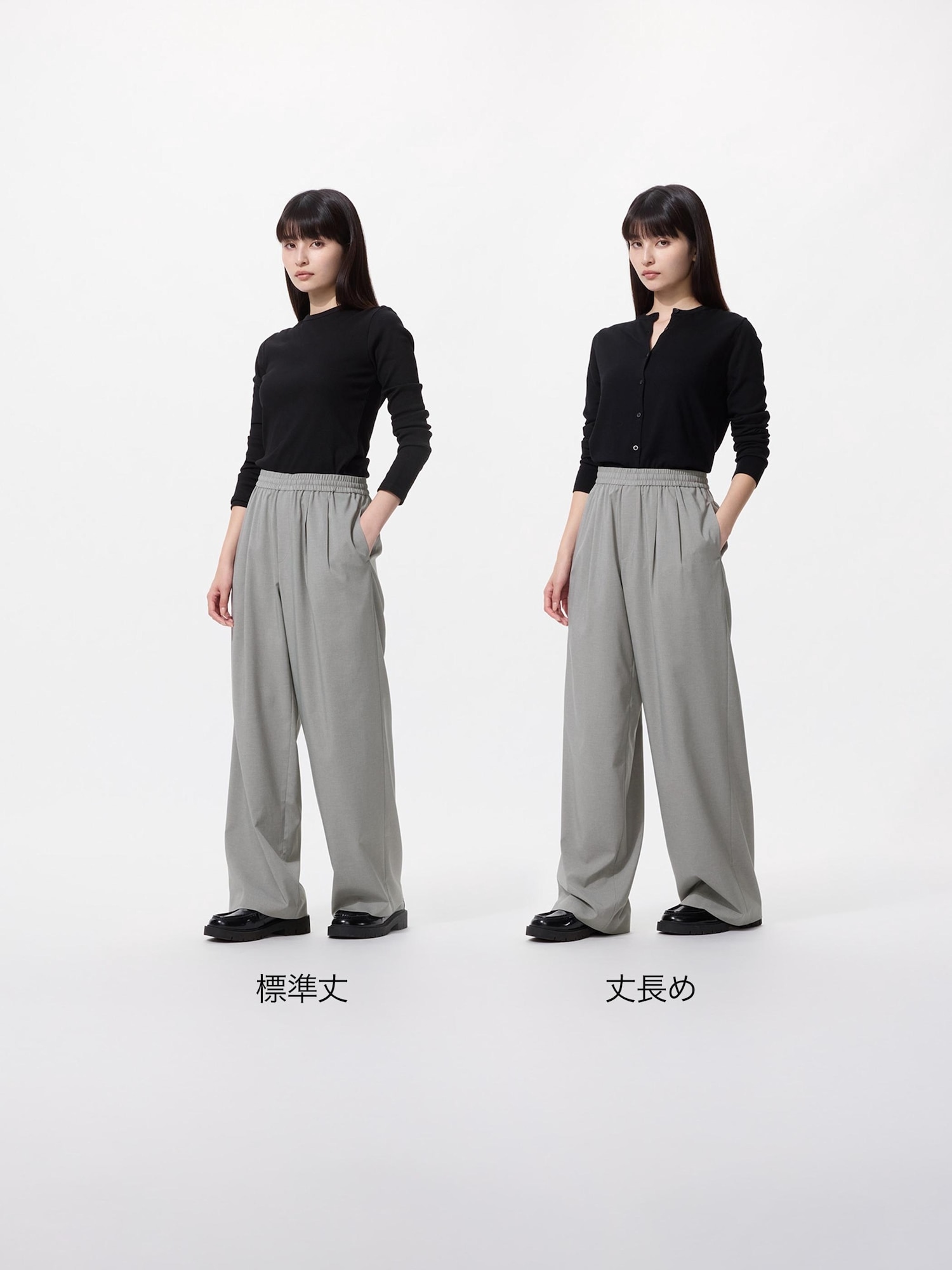Плиссированные брюки Uniqlo Easy-to-wear, 03 серый — фото 4