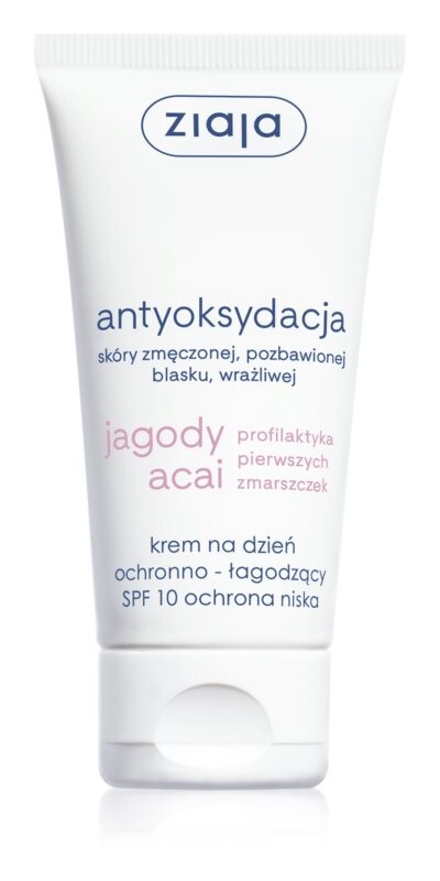 

Защитный и успокаивающий дневной крем SPF 10 Ziaja Jagody Acai