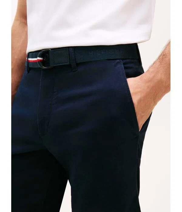 Мужские шорты чинос с ремнем Denton Tommy Hilfiger, Blu Marino — фото 4