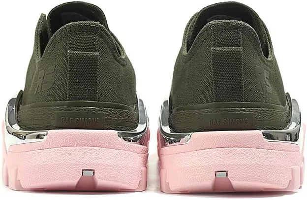 Кроссовки Adidas by RAF Simons Detroit Runner (оливково-розовый/серебристый) EU — фото 4