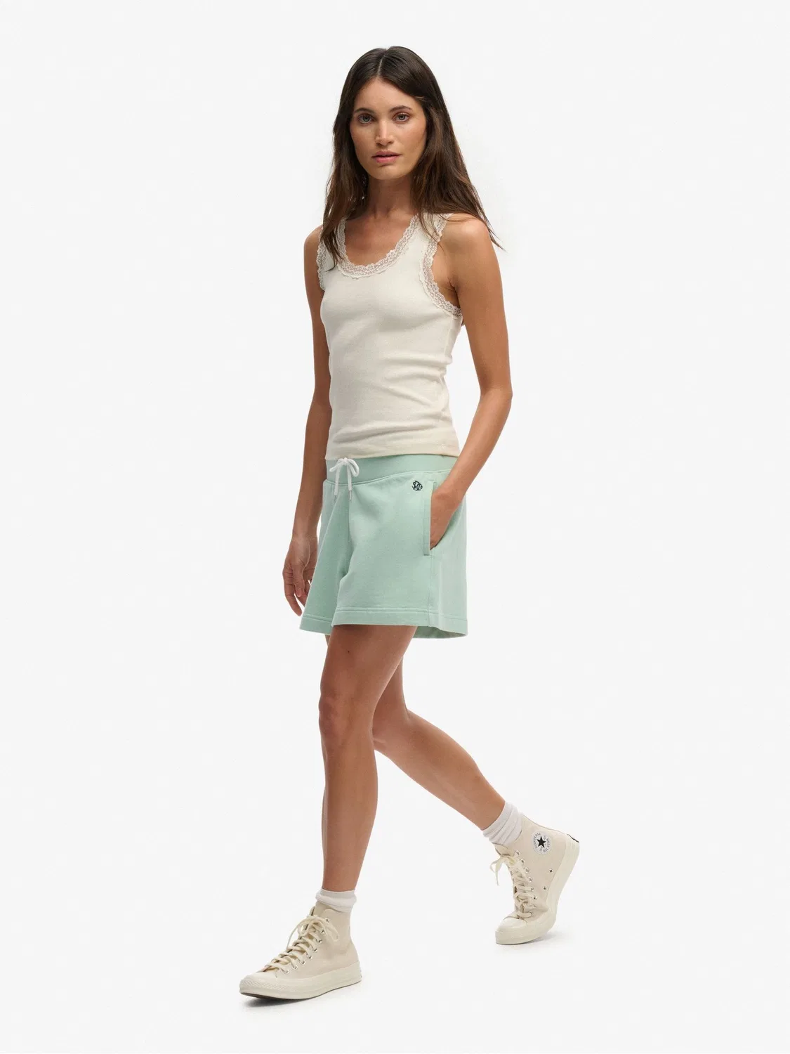 Шорты свободного кроя Studios Sweat Shorts Superdry, зеленый — фото 3