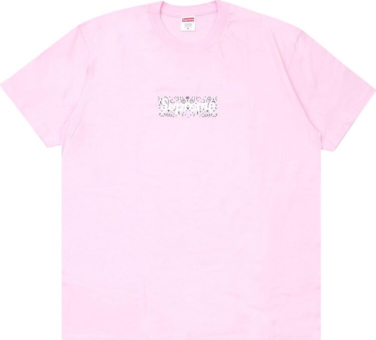 

Футболка Supreme Bandana Box Logo Tee 'Light Pink', розовый
