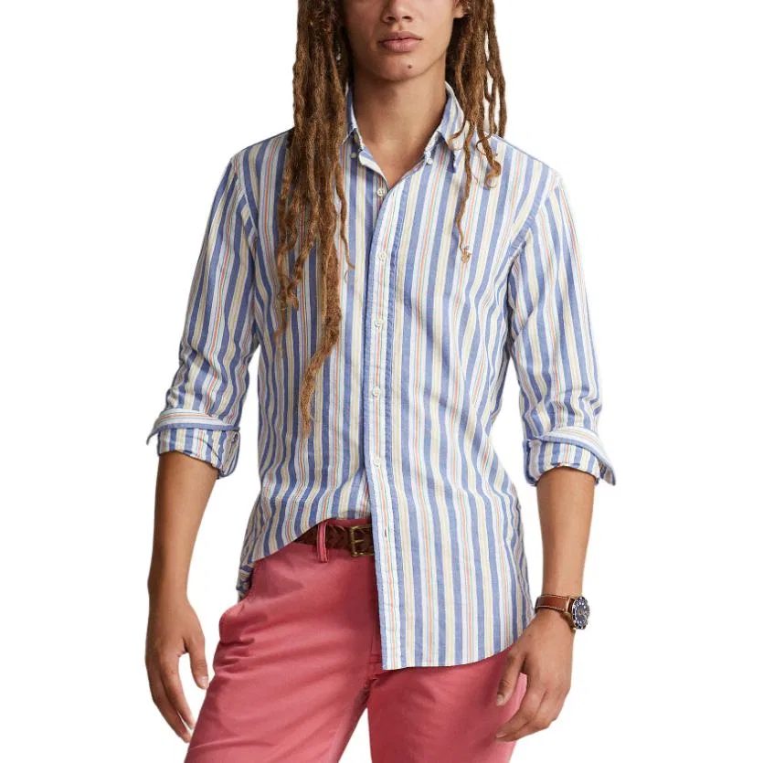 Мужская рубашка с полосками Polo Ralph Lauren, Multicolor — фото 4