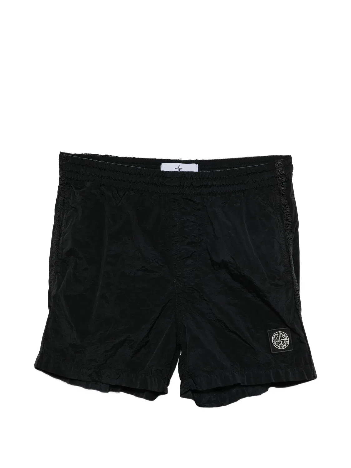 Stone Island Шорты с нашивкой логотипа, черный